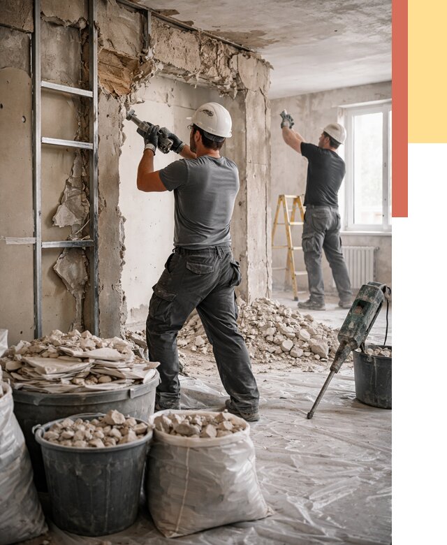 Демонтажные работы в Ачинске от 2735 руб. — услуги и цена под ключ | ОТДЕЛОЧНИК-Чнс