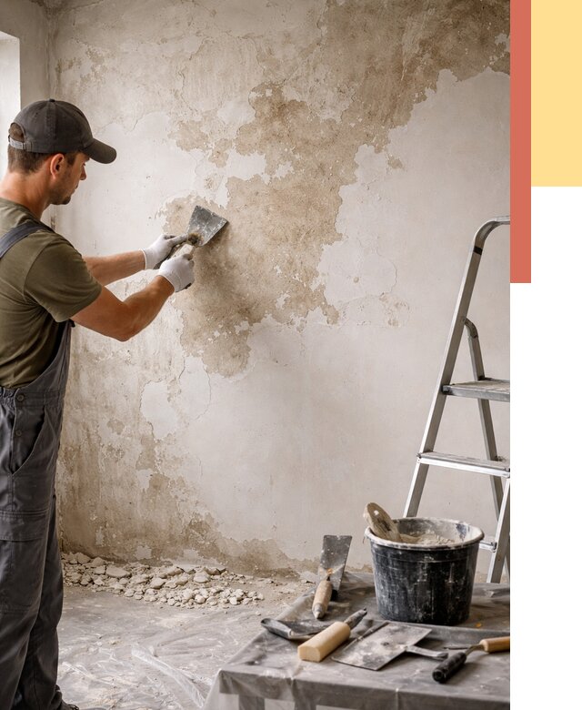 Снятие старой шпаклевки в Ачинске от 1874 руб. — быстро и недорого | ОТДЕЛОЧНИК-Чнс