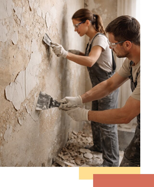 Снятие старой шпаклевки и подготовка поверхностей в Ачинске