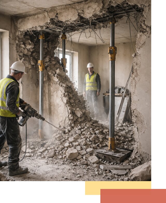 Снос несущих стен в Ачинске с гарантией безопасности и качества