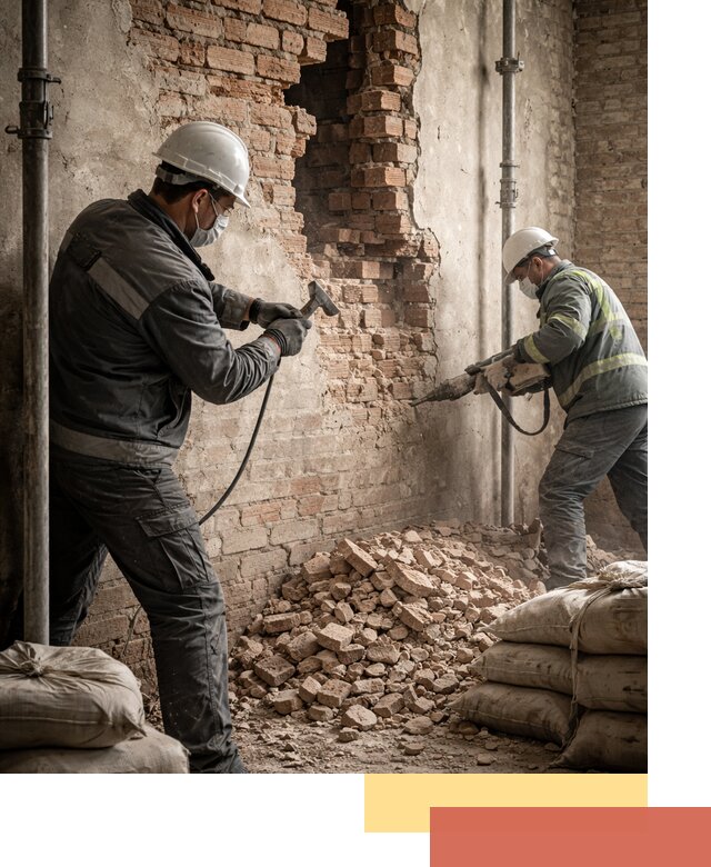 Демонтаж кирпичных стен в Ачинске быстро и безопасно