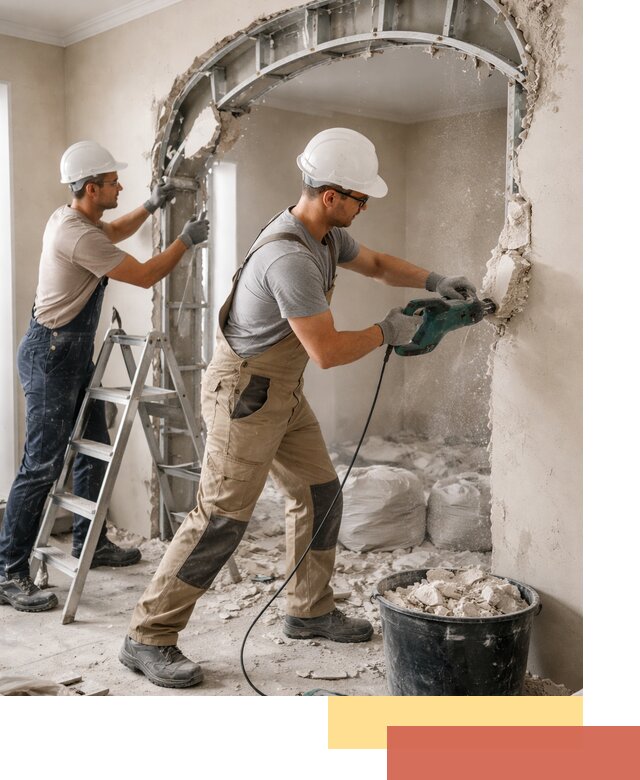 Демонтаж гипсокартонной арки в Ачинске быстро и аккуратно