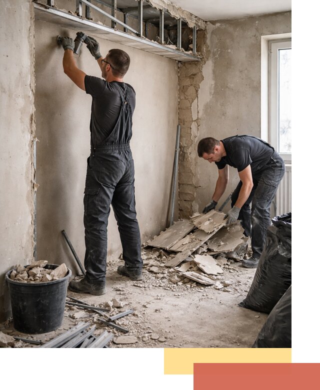 Демонтаж короба из гипсокартона в Ачинске быстро и аккуратно