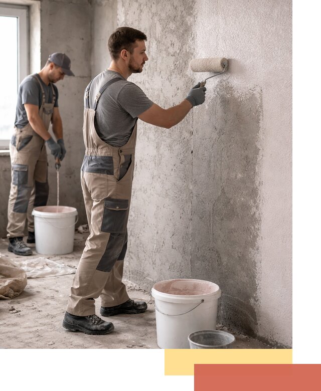 Нанесение бетоноконтакта на стены в Ачинске для последующей отделки