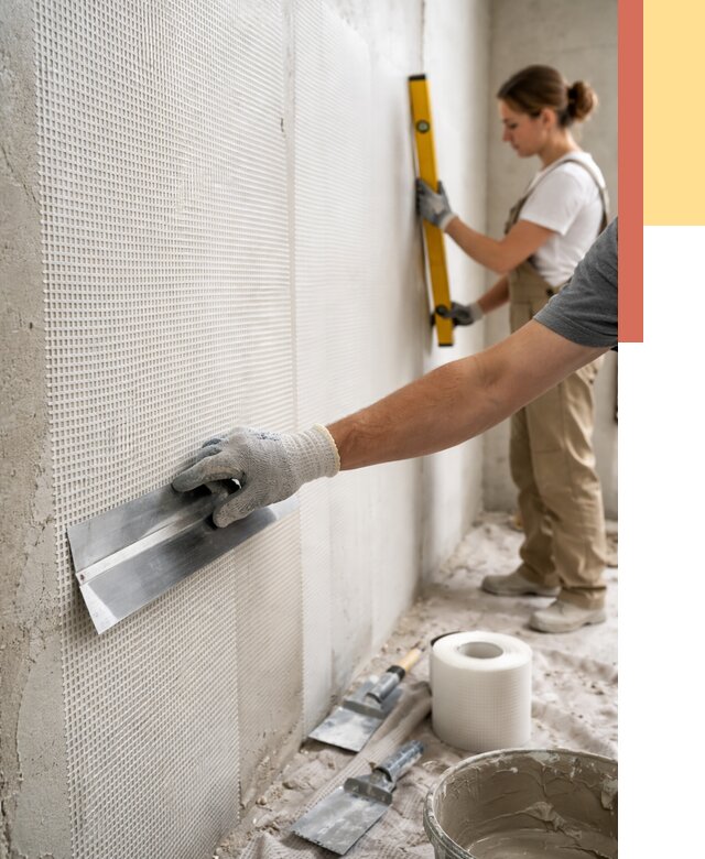 Армирование стен стеклосеткой в Ачинске от 3242 руб. под ключ | ОТДЕЛОЧНИК-Чнс