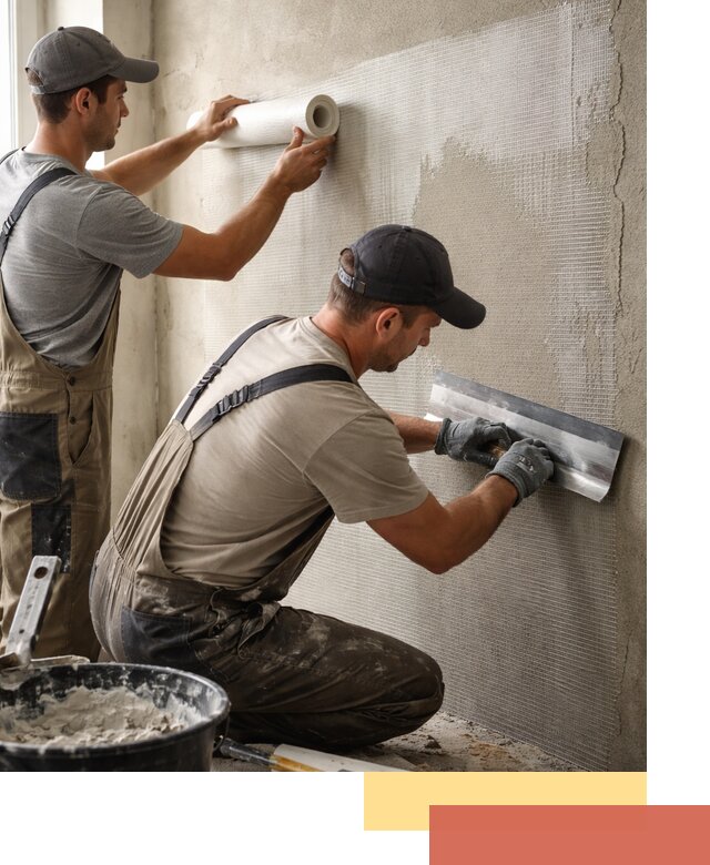 Армирование стен стеклосеткой в Ачинске для прочной отделки