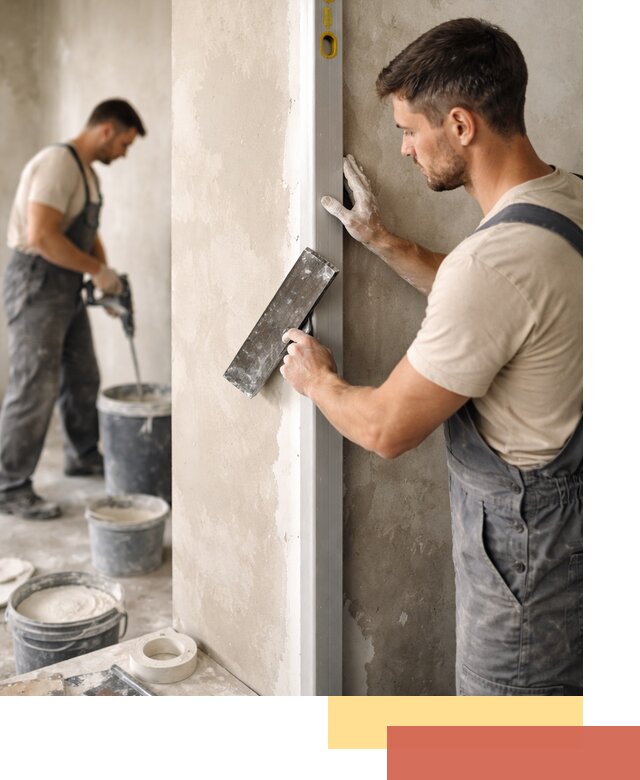 Выведение углов стен в Ачинске: монтаж и оштукатуривание