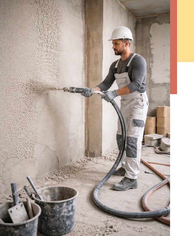 Машинная штукатурка стен в Ачинске под ключ от 6585 руб./м2 | ОТДЕЛОЧНИК-Чнс