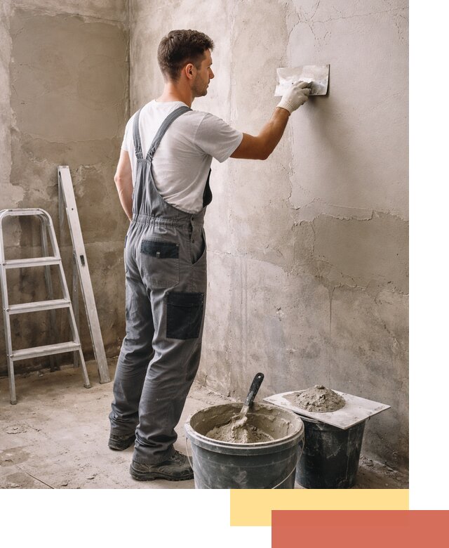 Штукатурка стен в ванной под ключ в Ачинске