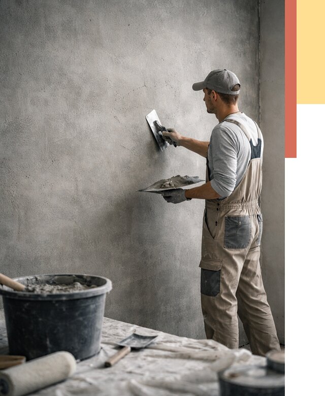 Декоративная штукатурка под бетон в Ачинске от 2533 руб./м² — нанесение под ключ | ОТДЕЛОЧНИК-Чнс