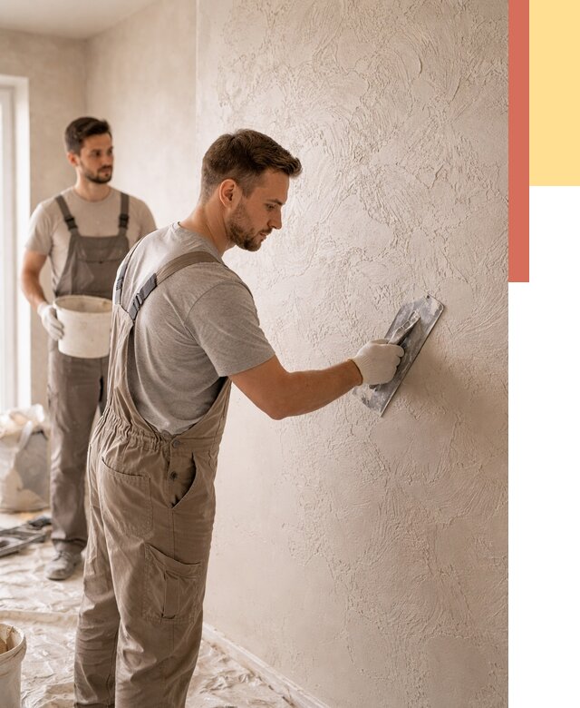 Фактурная штукатурка стен в Ачинске от 4255 руб./м² — заказать под ключ | ОТДЕЛОЧНИК-Чнс