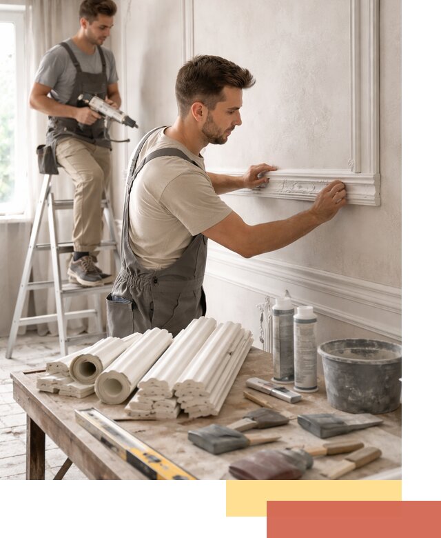 Монтаж лепнины на стены в Ачинске профессионально и качественно