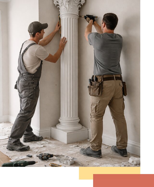 Установка декоративных колонн в Ачинске под ключ