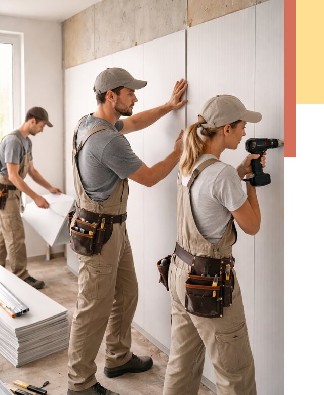 Монтаж ПВХ панелей на стены в Ачинске от 456 руб/м2 — быстро и недорого | ОТДЕЛОЧНИК-Чнс