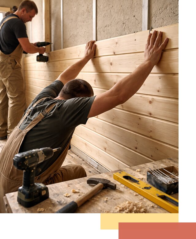 Монтаж деревянной вагонки на стены в Ачинске быстро и качественно