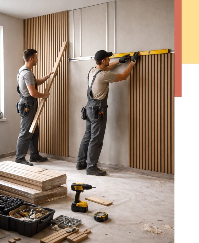 Монтаж реечных панелей на стены в Ачинске от 1216 руб. — быстро и недорого | ОТДЕЛОЧНИК-Чнс