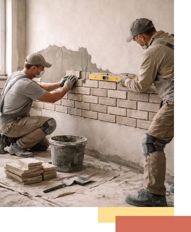 Монтаж декоративного кирпича профессионально в Ачинске