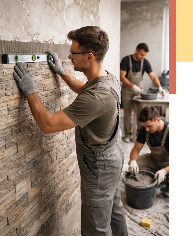 Монтаж искусственного камня в Ачинске от 4559 руб. под ключ | ОТДЕЛОЧНИК-Чнс