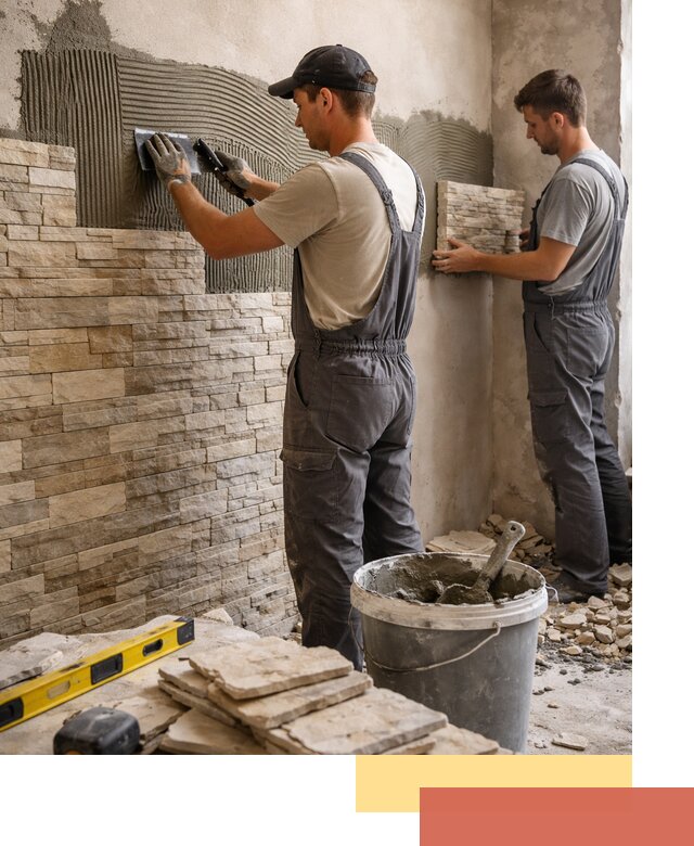 Монтаж искусственного камня в Ачинске — облицовка стен и фасадов