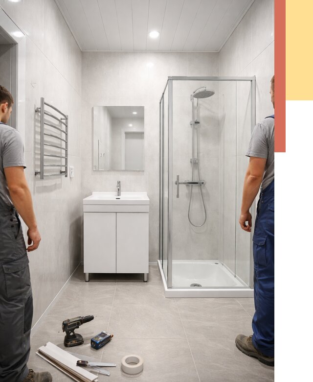 Отделка ванной комнаты панелями ПВХ в Ачинске от 4559 руб. за м2 | ОТДЕЛОЧНИК-Чнс