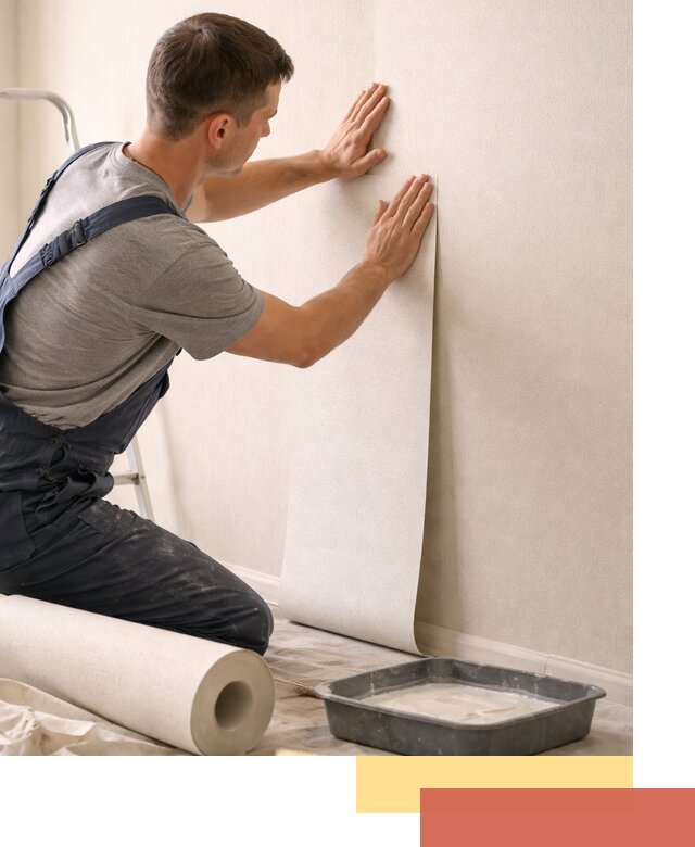 Поклейка флизелиновых обоев в Ачинске качественно и быстро