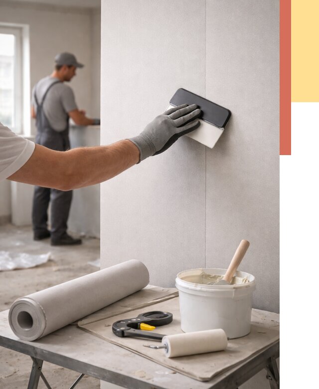 Поклейка обоев под покраску в Ачинске от 3546 руб. за м2 | ОТДЕЛОЧНИК-Чнс