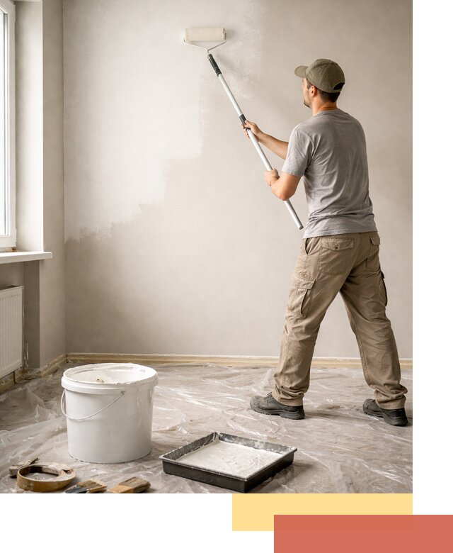 Покраска стен латексной краской в Ачинске качественно и быстро