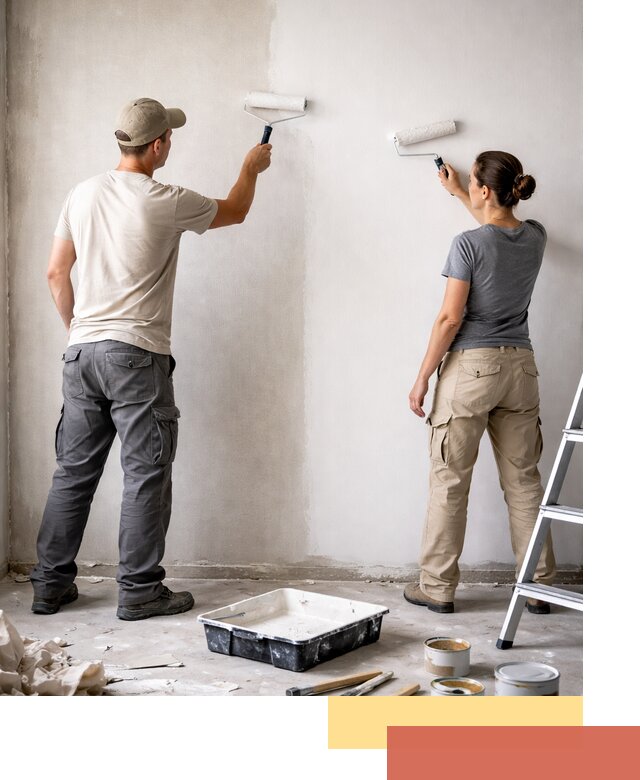 Окраска стен по стеклохолсту в Ачинске качественно и долговечно