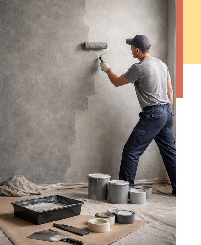 Покраска стен под бетон в Ачинске от 658 руб. за м2 — быстро и недорого | ОТДЕЛОЧНИК-Чнс