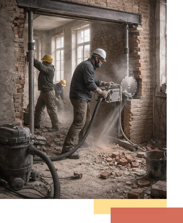 Прорезка проема в стене под дверной или оконный проем в Ачинске