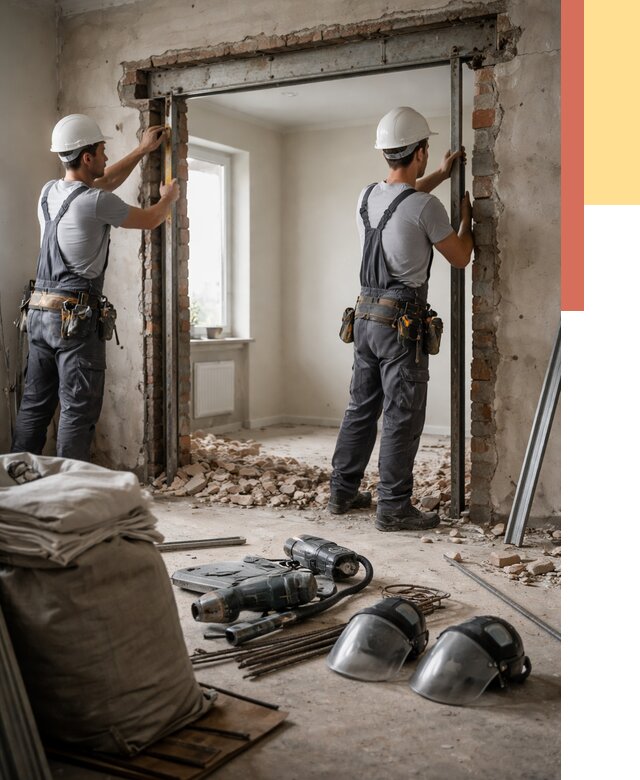 Расширение дверного проема в Ачинске от 12663 руб. под ключ | ОТДЕЛОЧНИК-Чнс