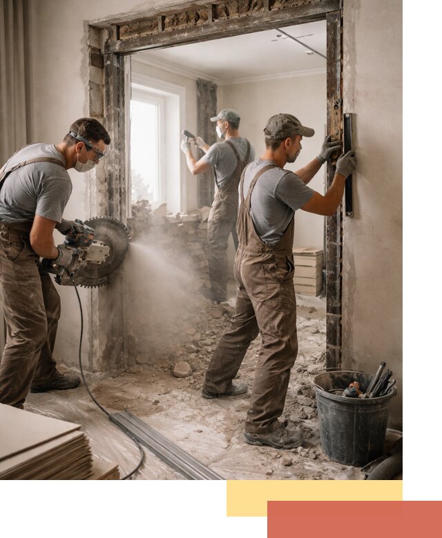 Расширение дверного проема под установку новой двери в Ачинске