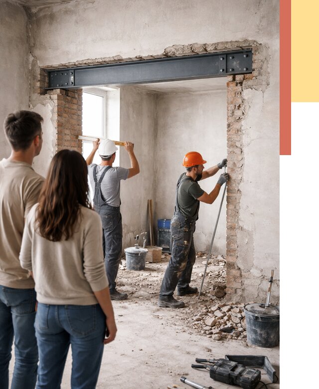 Усиление проема в стене в Ачинске от 9624 руб. — усиление дверного проема металлоконструкцией | ОТДЕЛОЧНИК-Чнс