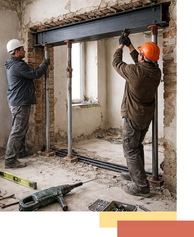 Усиление проема в стене в Ачинске для расширения и безопасности