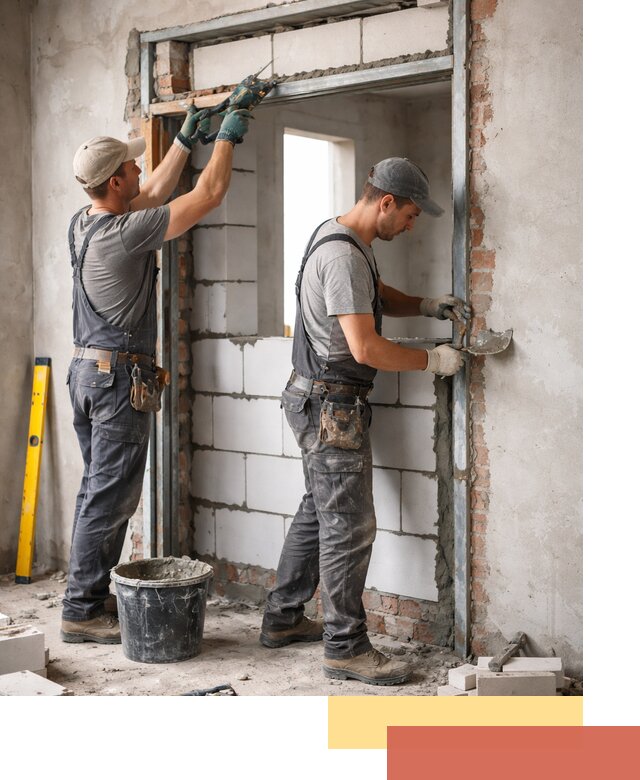 Закладка дверного проема под ключ в Ачинске: демонтаж, монтаж, отделка