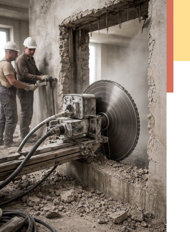 Алмазная резка проемов в Ачинске от 4559 руб. быстро и недорого | ОТДЕЛОЧНИК-Чнс