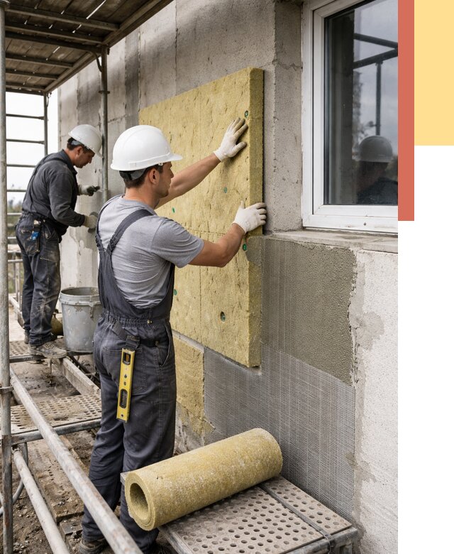 Утепление стен в Ачинске от 4356 руб. под ключ — быстро и недорого | ОТДЕЛОЧНИК-Чнс