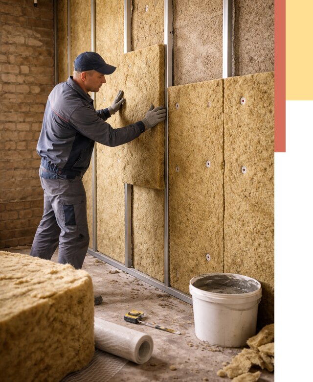 Утепление стен минватой в Ачинске от 1368 руб./м2 — недорого и быстро | ОТДЕЛОЧНИК-Чнс