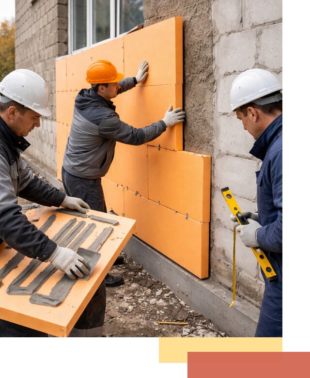 Утепление фасада пеноплексом под ключ в Ачинске