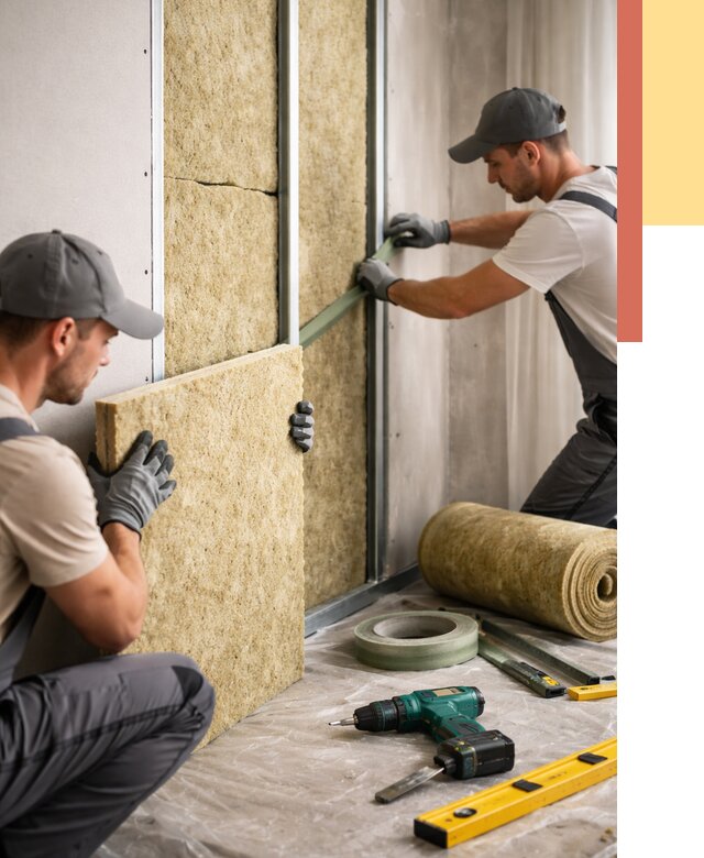 Шумоизоляция стен в Ачинске под ключ от 1874 руб. | ОТДЕЛОЧНИК-Чнс