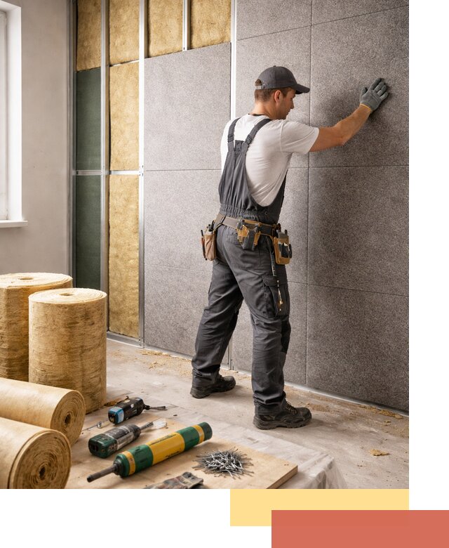 Профессиональная шумоизоляция стен в Ачинске для квартиры и офиса