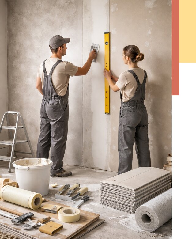 Отделка стен в Ачинске от 1520 руб/м² — недорого, быстро, под ключ | ОТДЕЛОЧНИК-Чнс