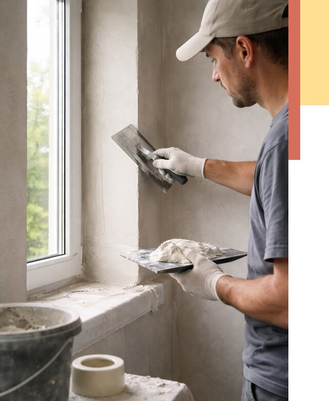 Штукатурка откосов в Ачинске от 4559 руб/м² — услуги и выравнивание под ключ | ОТДЕЛОЧНИК-Чнс