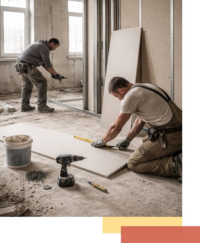 Кладка перегородок из ПГП под ключ в Ачинске