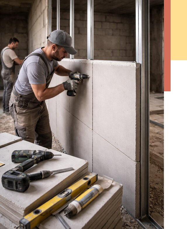 Кладка влагостойких перегородок ПГП в Ачинске от 1216 руб. под ключ | ОТДЕЛОЧНИК-Чнс