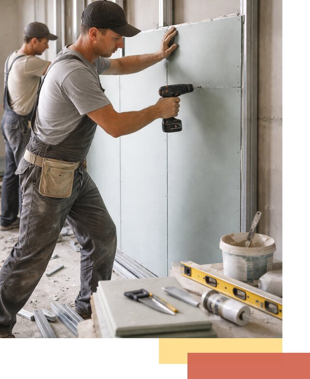 Кладка влагостойких перегородок ПГП в Ачинске