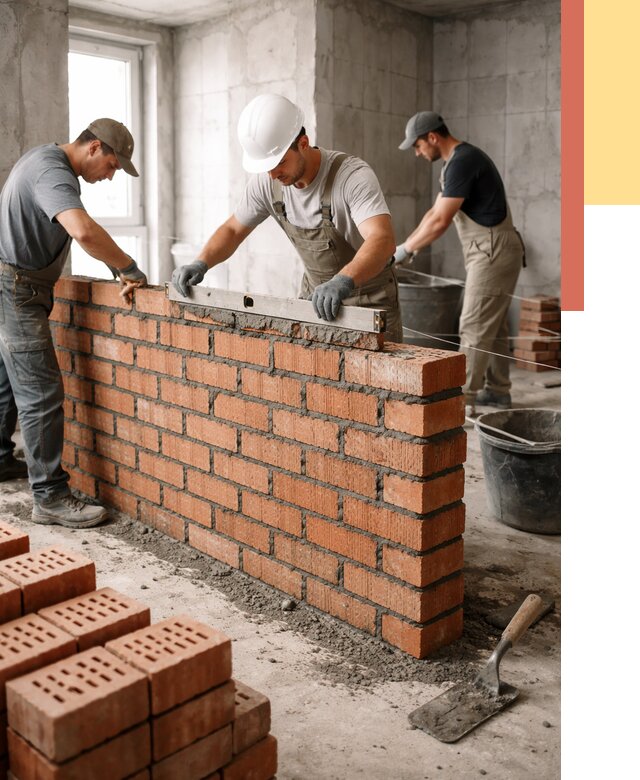 Кладка перегородок из кирпича в Ачинске от 3546 руб. за м² | ОТДЕЛОЧНИК-Чнс