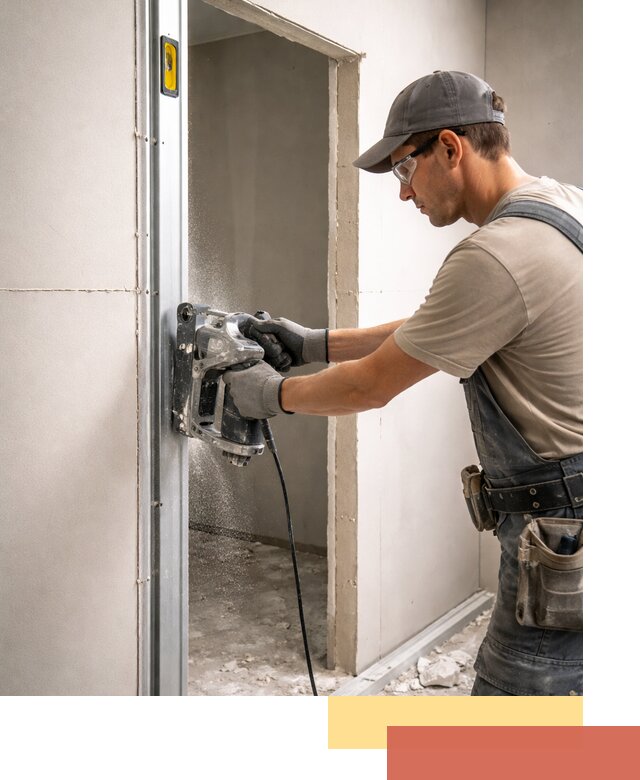 Устройство дверного проема в перегородке в Ачинске