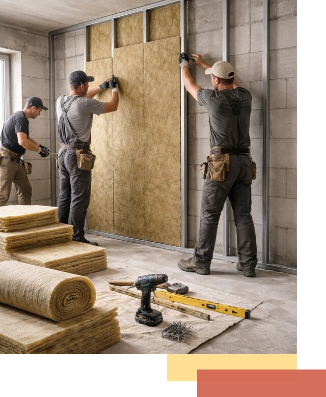 Шумоизоляция перегородок из блоков в Ачинске — монтаж и защита шумоизоляцией