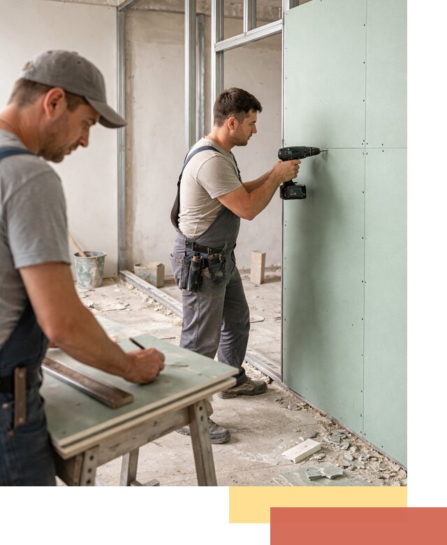 Перегородки из влагостойкого гипсокартона под ключ в Ачинске